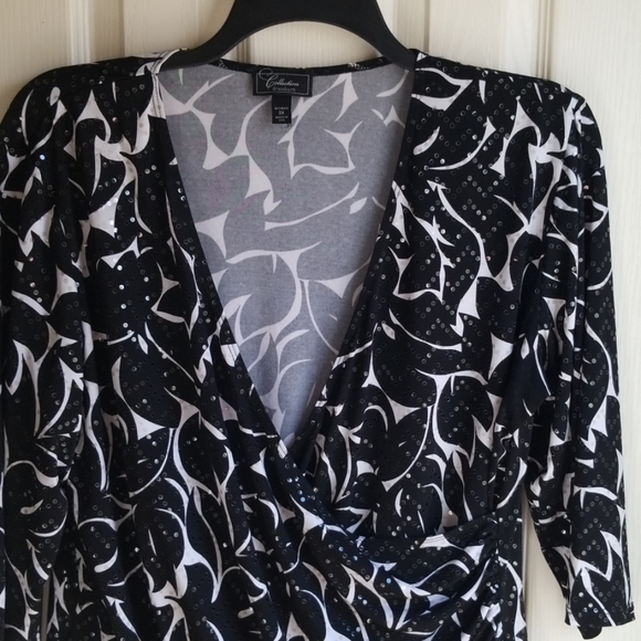 DRESS BARN COLLECTION BLACK/WHITE  EVENING WEAR - Picture 2 of 6